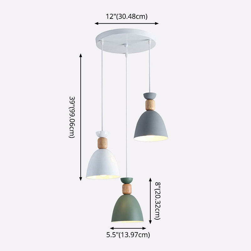 Nordic Style Ceiling Pendant Goblet Shaped Hanging Light Fixture with Metal Shade for Dining Room Clearhalo 'Ceiling Lights' 'Modern Pendants' 'Modern' 'Pendant Lights' 'Pendants' Lighting' 2593255