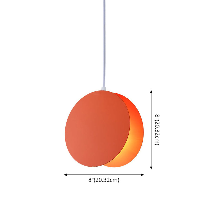 Shell Inspired Round Pendant Lamp Macaron Style Metal 1-Light Diner Ceiling Light Clearhalo 'Ceiling Lights' 'Modern Pendants' 'Modern' 'Pendant Lights' 'Pendants' Lighting' 2593281