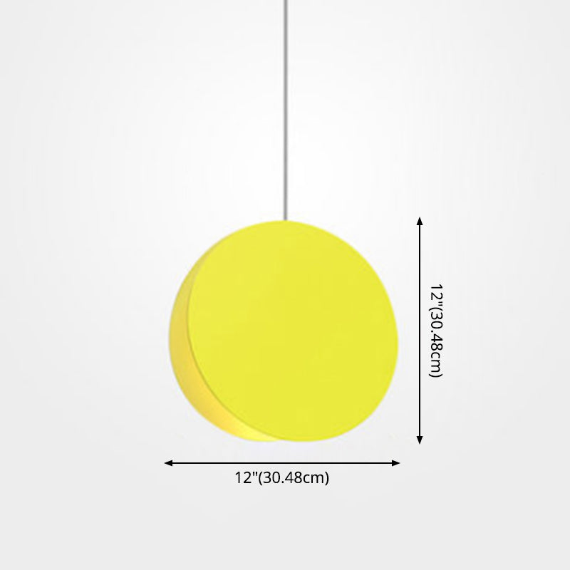 Shell Inspired Round Pendant Lamp Macaron Style Metal 1-Light Diner Ceiling Light Clearhalo 'Ceiling Lights' 'Modern Pendants' 'Modern' 'Pendant Lights' 'Pendants' Lighting' 2593284