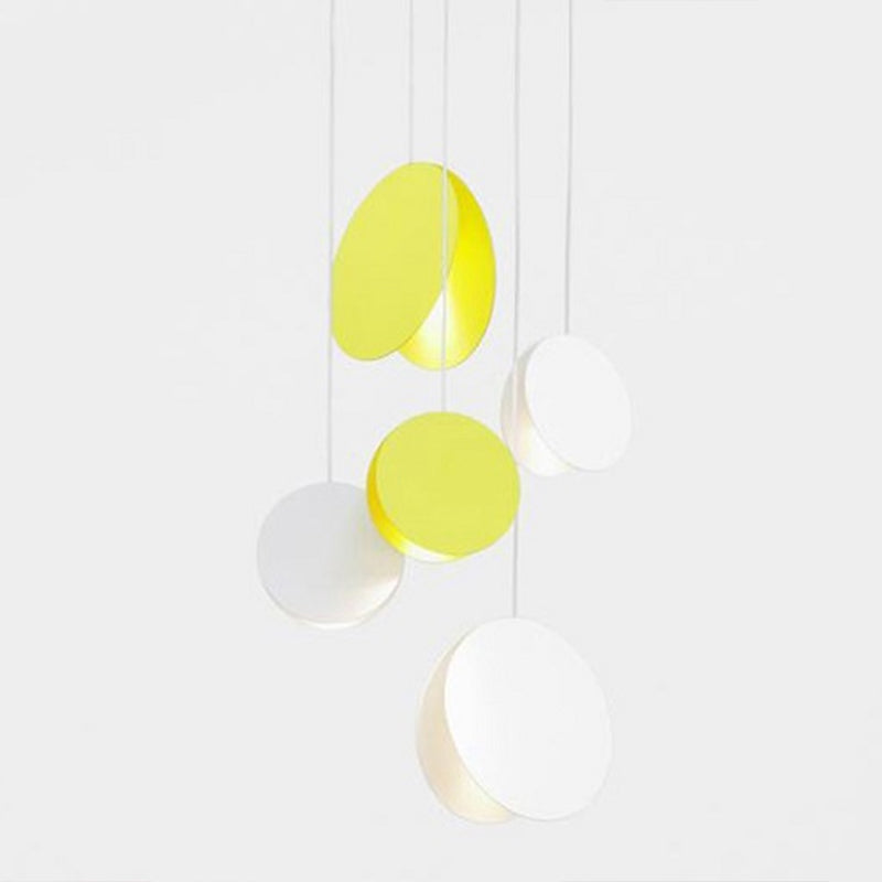 Shell Inspired Round Pendant Lamp Macaron Style Metal 1-Light Diner Ceiling Light Clearhalo 'Ceiling Lights' 'Modern Pendants' 'Modern' 'Pendant Lights' 'Pendants' Lighting' 2593291
