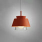 2-Shade Pendulum Light Macaron Metal and Glass 1-Bulb Restaurant Ceiling Pendant Lamp Orange Clearhalo 'Ceiling Lights' 'Modern Pendants' 'Modern' 'Pendant Lights' 'Pendants' Lighting' 2593404