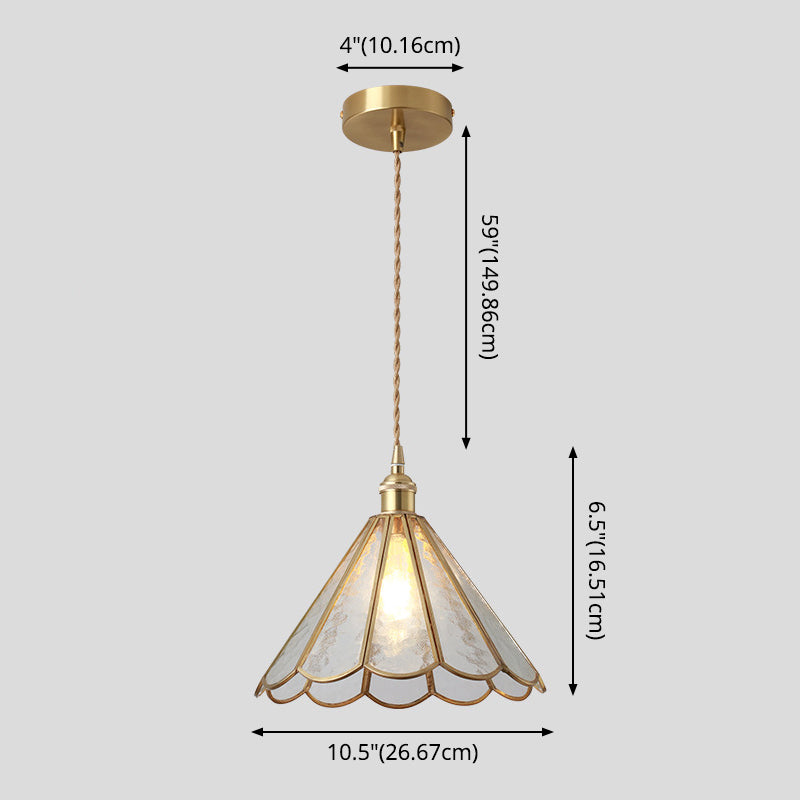 Suspended Lighting Fixture Tiffany Style Shaded Glass Hanging Pendant with Brass Canopy Clearhalo 'Ceiling Lights' 'Glass shade' 'Glass' 'Modern Pendants' 'Modern' 'Pendant Lights' 'Pendants' Lighting' 2593533