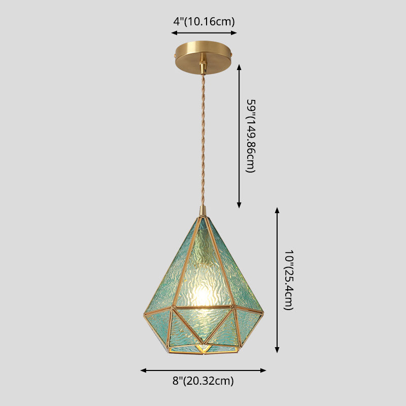 Suspended Lighting Fixture Tiffany Style Shaded Glass Hanging Pendant with Brass Canopy Clearhalo 'Ceiling Lights' 'Glass shade' 'Glass' 'Modern Pendants' 'Modern' 'Pendant Lights' 'Pendants' Lighting' 2593553
