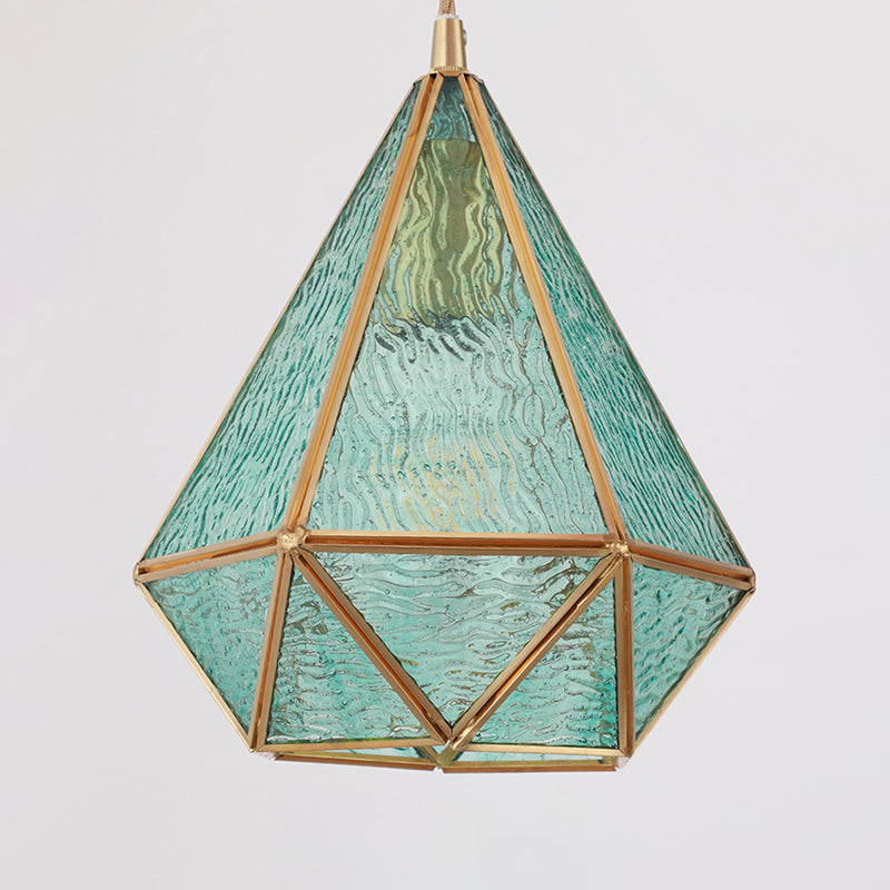 Suspended Lighting Fixture Tiffany Style Shaded Glass Hanging Pendant with Brass Canopy Clearhalo 'Ceiling Lights' 'Glass shade' 'Glass' 'Modern Pendants' 'Modern' 'Pendant Lights' 'Pendants' Lighting' 2593554