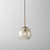 1-Light Pendant Lamp Vintage Cafe Hanging Light with Geometric Glass Shade in Brass Brass Globe Clearhalo 'Art Deco Pendants' 'Cast Iron' 'Ceiling Lights' 'Ceramic' 'Crystal' 'Industrial Pendants' 'Industrial' 'Metal' 'Middle Century Pendants' 'Pendant Lights' 'Pendants' 'Tiffany' Lighting' 2593773