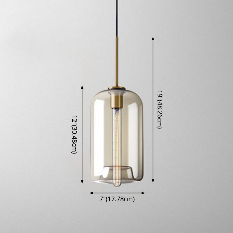 1-Light Pendant Lamp Vintage Cafe Hanging Light with Geometric Glass Shade in Brass Clearhalo 'Art Deco Pendants' 'Cast Iron' 'Ceiling Lights' 'Ceramic' 'Crystal' 'Industrial Pendants' 'Industrial' 'Metal' 'Middle Century Pendants' 'Pendant Lights' 'Pendants' 'Tiffany' Lighting' 2593788