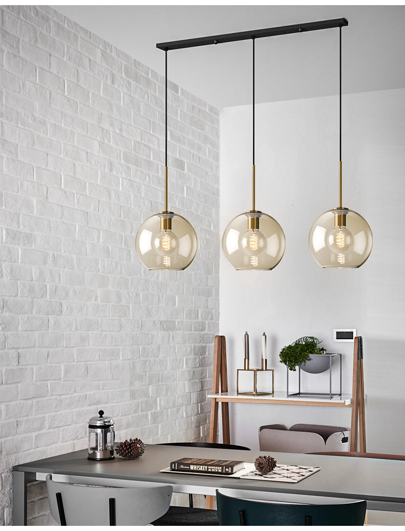 1-Light Pendant Lamp Vintage Cafe Hanging Light with Geometric Glass Shade in Brass Clearhalo 'Art Deco Pendants' 'Cast Iron' 'Ceiling Lights' 'Ceramic' 'Crystal' 'Industrial Pendants' 'Industrial' 'Metal' 'Middle Century Pendants' 'Pendant Lights' 'Pendants' 'Tiffany' Lighting' 2593791