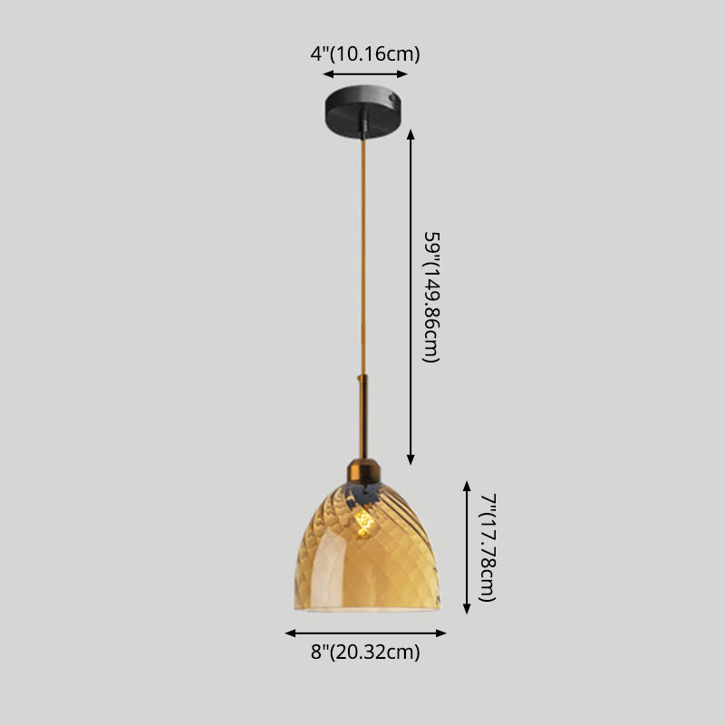 Twisted Glass Round Hanging Lamp Loft Style 1 Bulb Dining Room Ceiling Light Fixture Clearhalo 'Art Deco Pendants' 'Cast Iron' 'Ceiling Lights' 'Ceramic' 'Crystal' 'Industrial Pendants' 'Industrial' 'Metal' 'Middle Century Pendants' 'Pendant Lights' 'Pendants' 'Tiffany' Lighting' 2593816