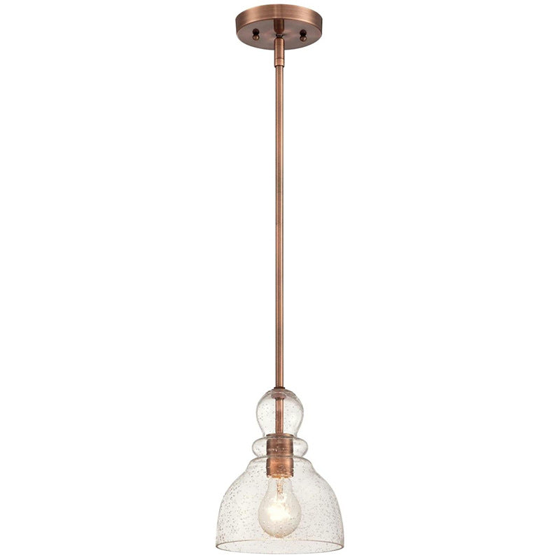 Industrial Gourd Shaped Suspension Light Fixture 1-Bulb Seeded Glass Pendant Light for Diner Bar Copper Clearhalo 'Art Deco Pendants' 'Black' 'Cast Iron' 'Ceiling Lights' 'Ceramic' 'Crystal' 'Industrial Pendants' 'Industrial' 'Metal' 'Middle Century Pendants' 'Pendant Lights' 'Pendants' 'Rustic Pendants' 'Tiffany' Lighting' 2593831