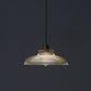 Bowl Shaped Cafe Pendant Lighting Retro Clear Striped Glass Single Brass Hanging Lamp Clearhalo 'Art Deco Pendants' 'Cast Iron' 'Ceiling Lights' 'Ceramic' 'Crystal' 'Industrial Pendants' 'Industrial' 'Metal' 'Middle Century Pendants' 'Pendant Lights' 'Pendants' 'Tiffany' Lighting' 2593860