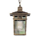 Industrial Lantern Hanging Lighting Metal and Clear Glass 1 Light Black/Bronze/Gold Outdoor Pendant Lamp for Porch Clearhalo 'Ceiling Lights' 'Chandeliers' 'Glass shade' 'Glass' 'Industrial Pendants' 'Industrial' 'Middle Century Pendants' 'Pendant Lights' 'Pendants' 'Tiffany' Lighting' 259404