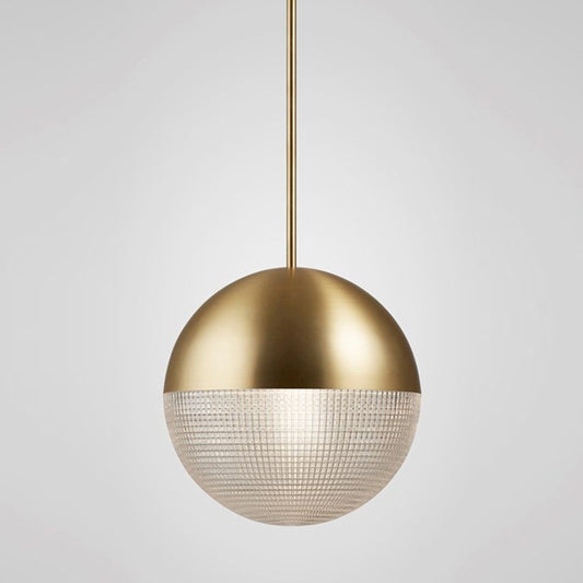 Modern Style Hemispherical Glass Hanging Light Frosted Metal Lamp Body 1-light Pendant Light for Aisle Bar Clearhalo 'Ceiling Lights' 'Modern Pendants' 'Modern' 'Pendant Lights' 'Pendants' Lighting' 2594149