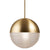 Modern Style Hemispherical Glass Hanging Light Frosted Metal Lamp Body 1-light Pendant Light for Aisle Bar Gold Clearhalo 'Ceiling Lights' 'Modern Pendants' 'Modern' 'Pendant Lights' 'Pendants' Lighting' 2594150