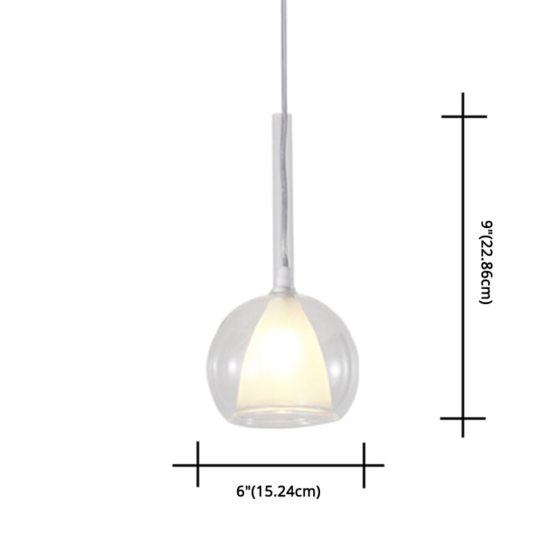 Electroplate Polishing Glass Hanging Light Ball Shape Modern Simplicity 1-Light Pendant Lamp for Dining Room Bedroom Clearhalo 'Ceiling Lights' 'Modern Pendants' 'Modern' 'Pendant Lights' 'Pendants' Lighting' 2594174