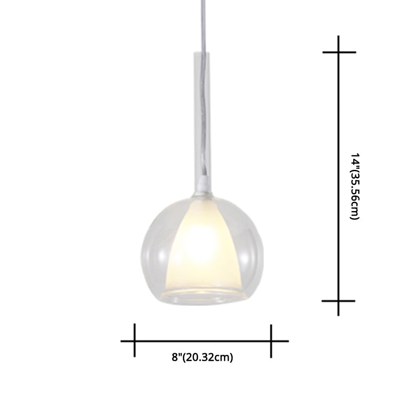 Electroplate Polishing Glass Hanging Light Ball Shape Modern Simplicity 1-Light Pendant Lamp for Dining Room Bedroom Clearhalo 'Ceiling Lights' 'Modern Pendants' 'Modern' 'Pendant Lights' 'Pendants' Lighting' 2594175