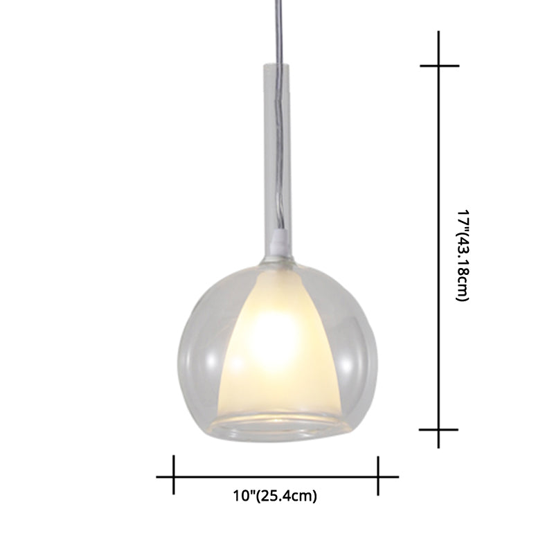 Electroplate Polishing Glass Hanging Light Ball Shape Modern Simplicity 1-Light Pendant Lamp for Dining Room Bedroom Clearhalo 'Ceiling Lights' 'Modern Pendants' 'Modern' 'Pendant Lights' 'Pendants' Lighting' 2594176
