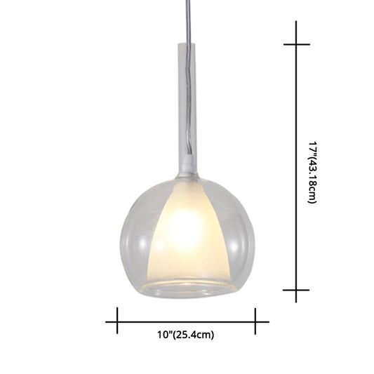 Electroplate Polishing Glass Hanging Light Ball Shape Modern Simplicity 1-Light Pendant Lamp for Dining Room Bedroom Clearhalo 'Ceiling Lights' 'Modern Pendants' 'Modern' 'Pendant Lights' 'Pendants' Lighting' 2594176