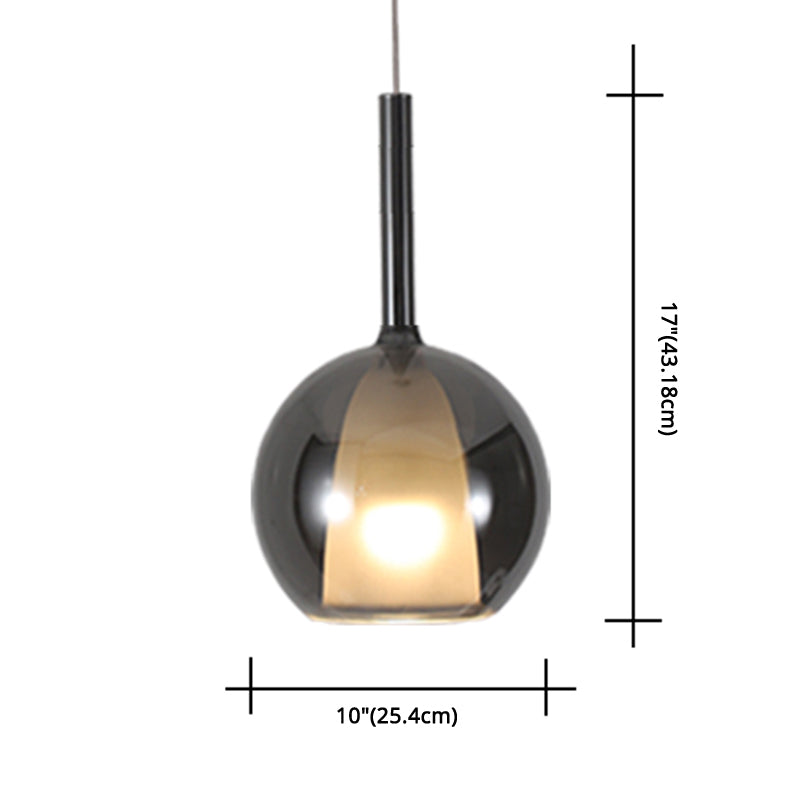 Electroplate Polishing Glass Hanging Light Ball Shape Modern Simplicity 1-Light Pendant Lamp for Dining Room Bedroom Clearhalo 'Ceiling Lights' 'Modern Pendants' 'Modern' 'Pendant Lights' 'Pendants' Lighting' 2594178