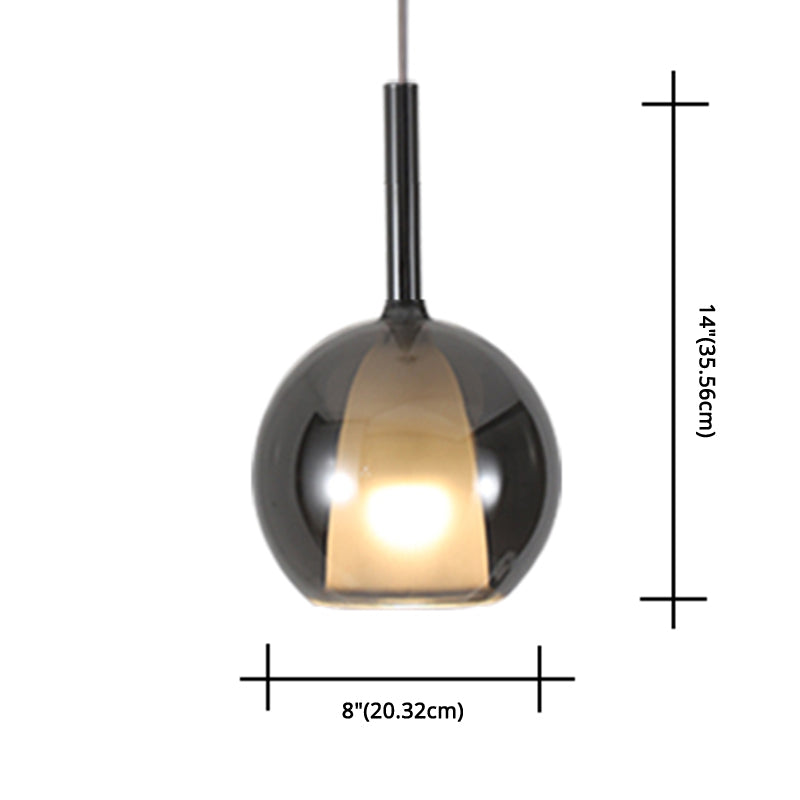 Electroplate Polishing Glass Hanging Light Ball Shape Modern Simplicity 1-Light Pendant Lamp for Dining Room Bedroom Clearhalo 'Ceiling Lights' 'Modern Pendants' 'Modern' 'Pendant Lights' 'Pendants' Lighting' 2594179