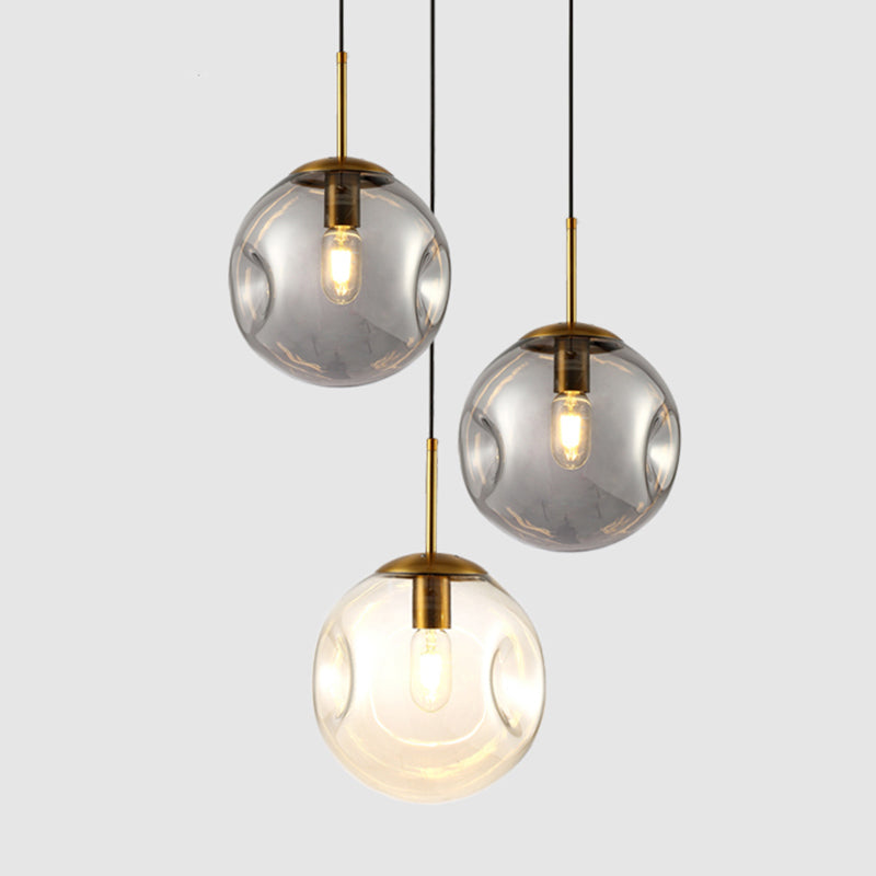 Irregular Glass Ball 1-Light Mini Pendant Light Modern Minimalist Hanging Lighting Fixture for Dining Room Kitchen Clearhalo 'Ceiling Lights' 'Modern Pendants' 'Modern' 'Pendant Lights' 'Pendants' Lighting' 2594206