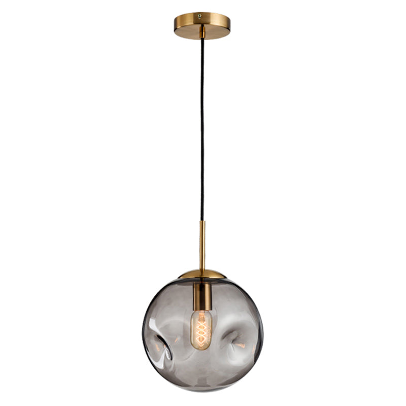 Irregular Glass Ball 1-Light Mini Pendant Light Modern Minimalist Hanging Lighting Fixture for Dining Room Kitchen Clearhalo 'Ceiling Lights' 'Modern Pendants' 'Modern' 'Pendant Lights' 'Pendants' Lighting' 2594214