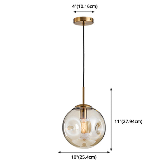 Irregular Glass Ball 1-Light Mini Pendant Light Modern Minimalist Hanging Lighting Fixture for Dining Room Kitchen Clearhalo 'Ceiling Lights' 'Modern Pendants' 'Modern' 'Pendant Lights' 'Pendants' Lighting' 2594218