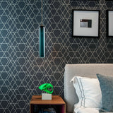 17.7" Height Minimalist Hanging Light Tube-shaped Glass 1 Light Bedside Mini Pendant Light with 47" Adjustable Cord Clearhalo 'Ceiling Lights' 'Modern Pendants' 'Modern' 'Pendant Lights' 'Pendants' Lighting' 2594229