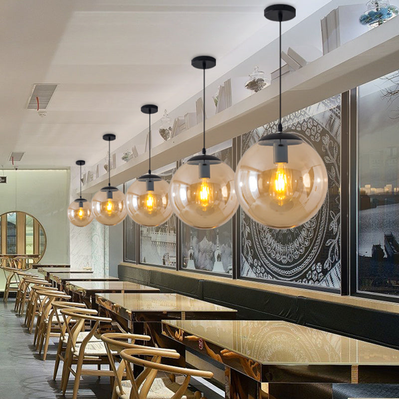 Modern Minimalist 1-Light Pendant Light Bubble Transparent Glass Ball Shade Hanging Light with 39" Hanging Wire Clearhalo 'Ceiling Lights' 'Modern Pendants' 'Modern' 'Pendant Lights' 'Pendants' Lighting' 2594248