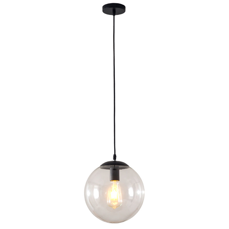 Modern Minimalist 1-Light Pendant Light Bubble Transparent Glass Ball Shade Hanging Light with 39" Hanging Wire Clearhalo 'Ceiling Lights' 'Modern Pendants' 'Modern' 'Pendant Lights' 'Pendants' Lighting' 2594251