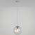 Modern Minimalist 1-Light Pendant Light Bubble Transparent Glass Ball Shade Hanging Light with 39" Hanging Wire Silver 6" Clearhalo 'Ceiling Lights' 'Modern Pendants' 'Modern' 'Pendant Lights' 'Pendants' Lighting' 2594253