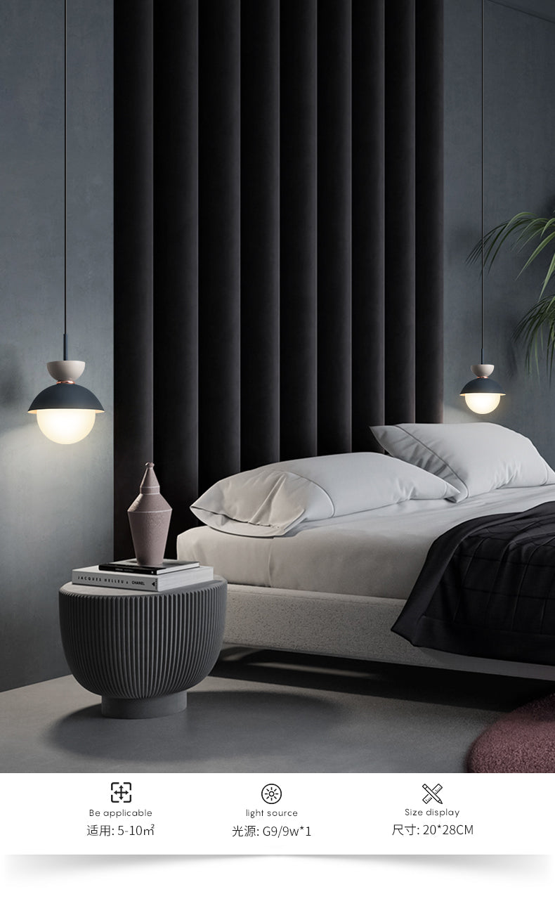 Nordic Macaroon Style Hanging Light 1 Light Frosted Metal Milk White Glass Shade Pendant Lamp for Dining Room Bedroom Clearhalo 'Ceiling Lights' 'Modern Pendants' 'Modern' 'Pendant Lights' 'Pendants' Lighting' 2594319