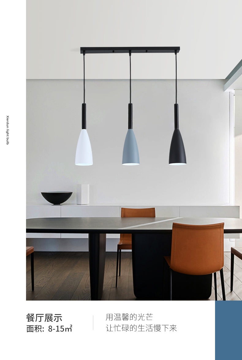 Macaroon Style Metal Goblet Shade Hanging Light 3 Lights Suspension Lamp for Dining Room Foyer Clearhalo 'Ceiling Lights' 'Modern Pendants' 'Modern' 'Pendant Lights' 'Pendants' Lighting' 2594329