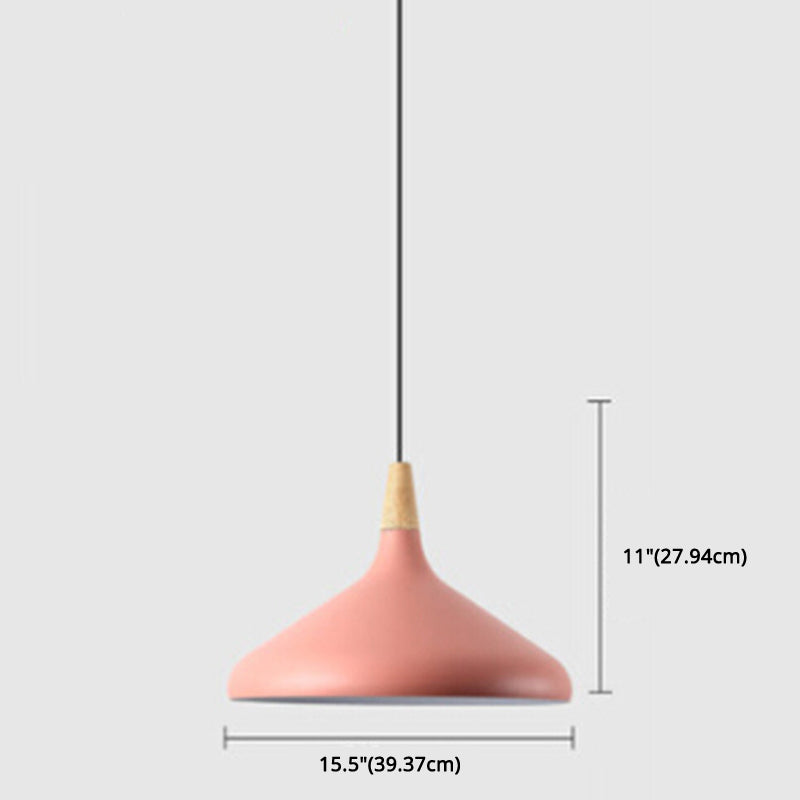 Multi Color Optional Simplicity Pendant Light Nordic Macaroon Aluminum Lampshade 1-Light Hanging Light for Kitchen Clearhalo 'Ceiling Lights' 'Modern Pendants' 'Modern' 'Pendant Lights' 'Pendants' Lighting' 2594369
