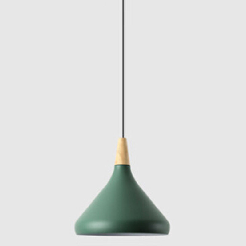 Multi Color Optional Simplicity Pendant Light Nordic Macaroon Aluminum Lampshade 1-Light Hanging Light for Kitchen Green 10.5" Clearhalo 'Ceiling Lights' 'Modern Pendants' 'Modern' 'Pendant Lights' 'Pendants' Lighting' 2594381