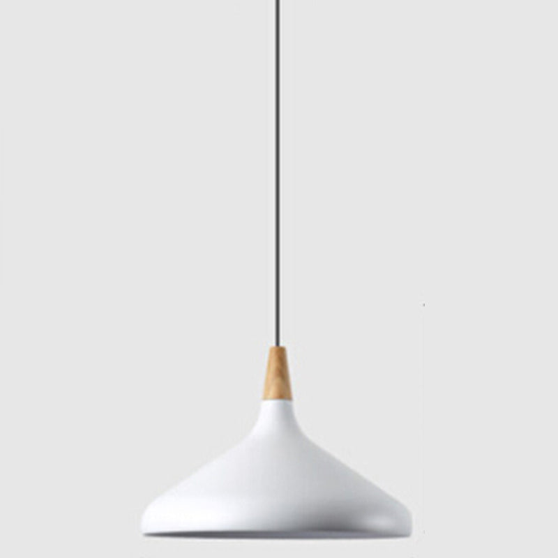 Multi Color Optional Simplicity Pendant Light Nordic Macaroon Aluminum Lampshade 1-Light Hanging Light for Kitchen White 16" Clearhalo 'Ceiling Lights' 'Modern Pendants' 'Modern' 'Pendant Lights' 'Pendants' Lighting' 2594385