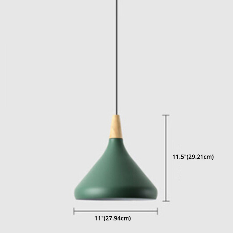 Multi Color Optional Simplicity Pendant Light Nordic Macaroon Aluminum Lampshade 1-Light Hanging Light for Kitchen Clearhalo 'Ceiling Lights' 'Modern Pendants' 'Modern' 'Pendant Lights' 'Pendants' Lighting' 2594391