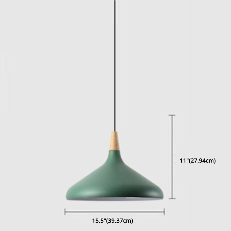 Multi Color Optional Simplicity Pendant Light Nordic Macaroon Aluminum Lampshade 1-Light Hanging Light for Kitchen Clearhalo 'Ceiling Lights' 'Modern Pendants' 'Modern' 'Pendant Lights' 'Pendants' Lighting' 2594395