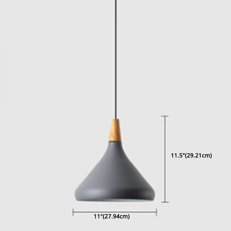 Multi Color Optional Simplicity Pendant Light Nordic Macaroon Aluminum Lampshade 1-Light Hanging Light for Kitchen Clearhalo 'Ceiling Lights' 'Modern Pendants' 'Modern' 'Pendant Lights' 'Pendants' Lighting' 2594397