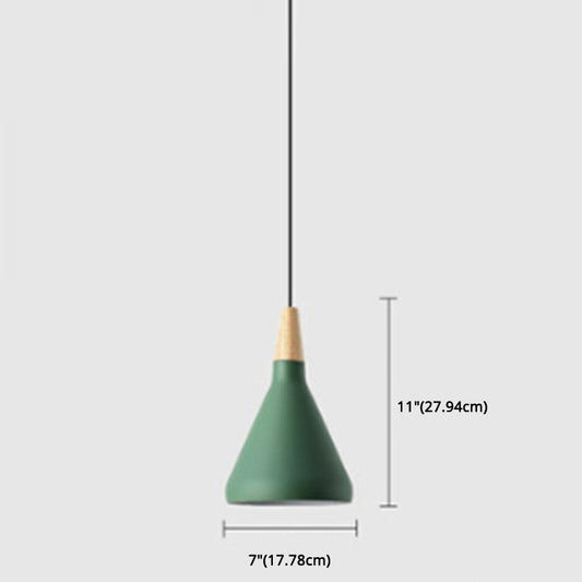 Multi Color Optional Simplicity Pendant Light Nordic Macaroon Aluminum Lampshade 1-Light Hanging Light for Kitchen Clearhalo 'Ceiling Lights' 'Modern Pendants' 'Modern' 'Pendant Lights' 'Pendants' Lighting' 2594398