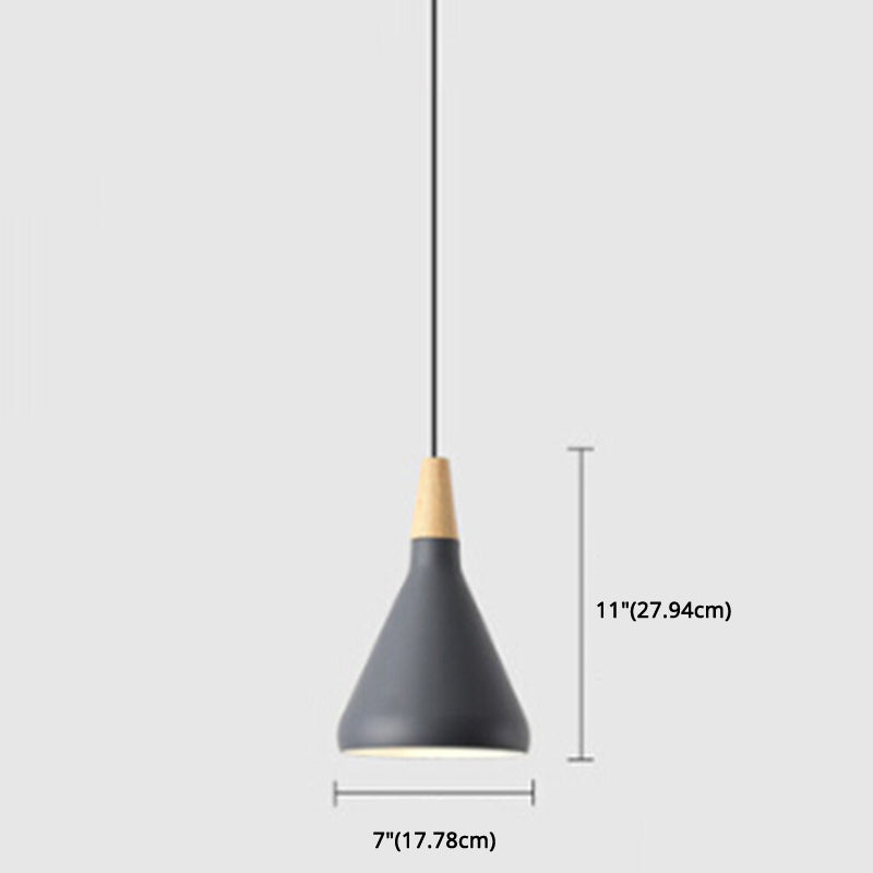Multi Color Optional Simplicity Pendant Light Nordic Macaroon Aluminum Lampshade 1-Light Hanging Light for Kitchen Clearhalo 'Ceiling Lights' 'Modern Pendants' 'Modern' 'Pendant Lights' 'Pendants' Lighting' 2594399