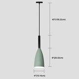 Goblet Shaped Down Lighting Pendant Lamp Macaroon Metal Single Light Hanging Light for Dining Room Clearhalo 'Ceiling Lights' 'Modern Pendants' 'Modern' 'Pendant Lights' 'Pendants' Lighting' 2594415