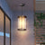 Industrial Rectangle Hanging Light Double Glass Shade 1 Light Outdoor Pendant Light in Black for Courtyard, 5"/7"/8" W Black Clearhalo 'Ceiling Lights' 'Chandeliers' 'Glass shade' 'Glass' 'Industrial Pendants' 'Industrial' 'Middle Century Pendants' 'Pendant Lights' 'Pendants' 'Tiffany' Lighting' 259441