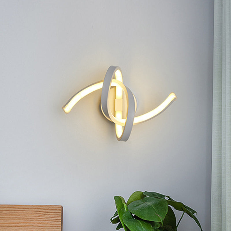 LED Wall Sconce Musical Note Shape Home Decoration Wall Mount Lighting for Bedroom Living Room White Curved Clearhalo 'Cast Iron' 'Glass' 'Industrial' 'Modern wall lights' 'Modern' 'Tiffany' 'Traditional wall lights' 'Wall Lamps & Sconces' 'Wall Lights' Lighting' 2594594