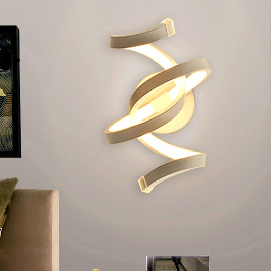 LED Wall Sconce Musical Note Shape Home Decoration Wall Mount Lighting for Bedroom Living Room White Circular Arc Clearhalo 'Cast Iron' 'Glass' 'Industrial' 'Modern wall lights' 'Modern' 'Tiffany' 'Traditional wall lights' 'Wall Lamps & Sconces' 'Wall Lights' Lighting' 2594595