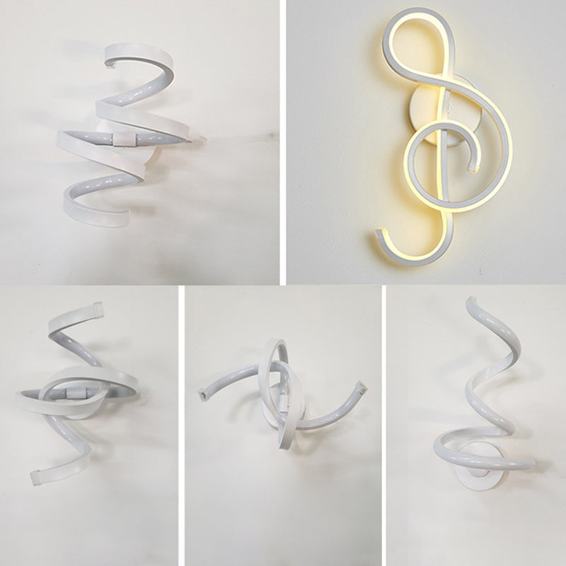 LED Wall Sconce Musical Note Shape Home Decoration Wall Mount Lighting for Bedroom Living Room Clearhalo 'Cast Iron' 'Glass' 'Industrial' 'Modern wall lights' 'Modern' 'Tiffany' 'Traditional wall lights' 'Wall Lamps & Sconces' 'Wall Lights' Lighting' 2594597