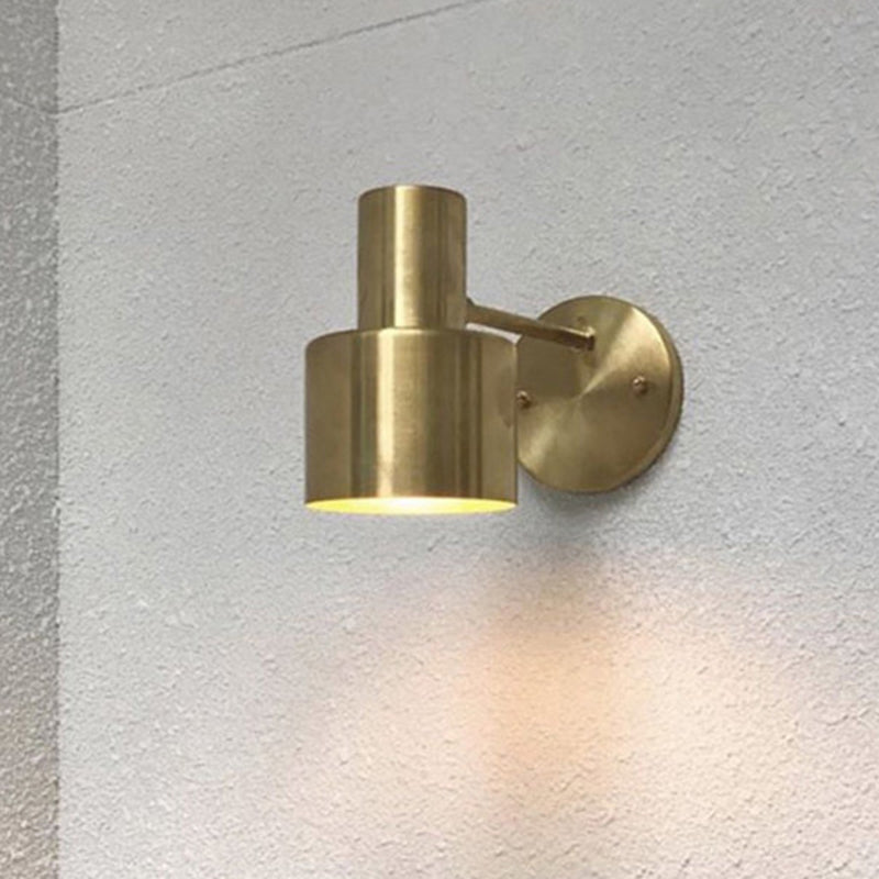 Mid-Century Home Wall Lighting 1 Head Down Lighting Mental Cage Wall Mounted Lights in Gold Clearhalo 'Cast Iron' 'Glass' 'Industrial' 'Modern wall lights' 'Modern' 'Tiffany' 'Traditional wall lights' 'Wall Lamps & Sconces' 'Wall Lights' Lighting' 2594675