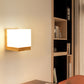 Modern Style Nordic Solid Wooden Sconce Cube Shape LED Wall Mounted Lamp for Bedroom Clearhalo 'Wall Lamps & Sconces' 'Wall Lights' Lighting' 2594720