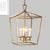 Prismatic/Rhombus Cage Shade Pendant Light Fixture Industrial Metal 4 Lights Suspension Light in Gold Gold Prismatic Clearhalo 'Cast Iron' 'Ceiling Lights' 'Chandeliers' 'Industrial Chandeliers' 'Industrial' 'Metal' 'Middle Century Chandeliers' 'Rustic Chandeliers' 'Tiffany' Lighting' 259651
