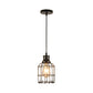 Bird Cage Pendant Lamp Metal Industrial 1 Light Ceiling Lamp Pendant in Black over Table Clearhalo 'Art Deco Pendants' 'Black' 'Cast Iron' 'Ceiling Lights' 'Ceramic' 'Crystal' 'Industrial Pendants' 'Industrial' 'Metal' 'Middle Century Pendants' 'Pendant Lights' 'Pendants' 'Rustic Pendants' 'Tiffany' Lighting' 259737