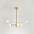 Globe Suspension Hanging Pendant Light Modern Style Corridor Clear Glass Chandelier in Frosted Spray Paint Finish 6 Gold Clearhalo 'Ceiling Lights' 'Chandeliers' 'Modern Chandeliers' 'Modern' Lighting' 2600181